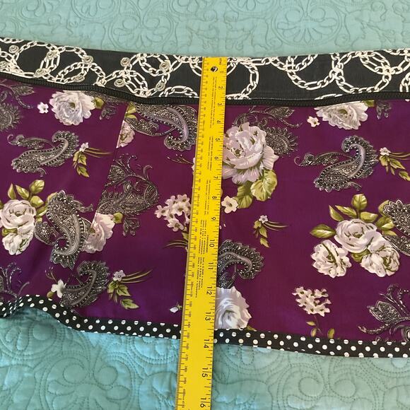 Zand Amsterdam Adjustable Reversible Wrap Skirt Floral Paisley One Size - Picture 13 of 13